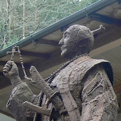 千堤寺の高山右近像