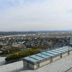 西田記念から見下ろす宇ノ気の街