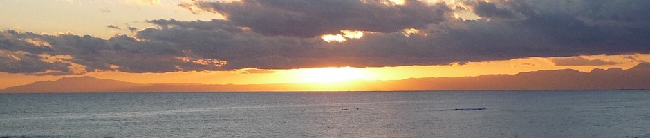 相模湾の夕焼け