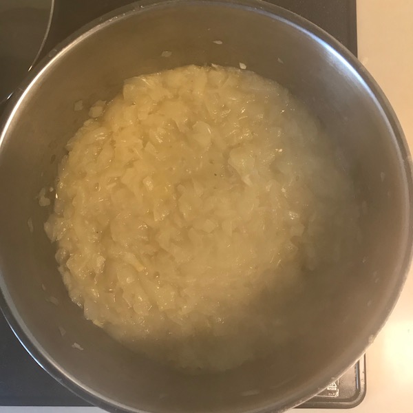炒めたあとの玉ねぎ
