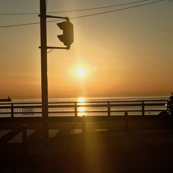 逗子海岸の夕日