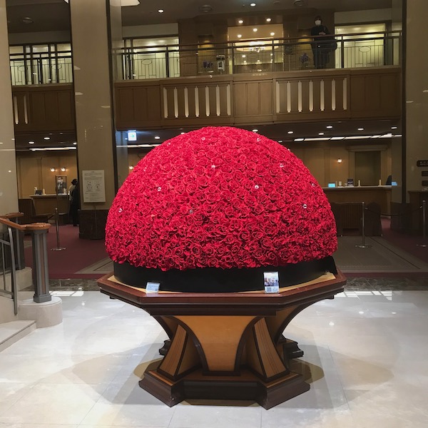 帝国ホテル バラの飾り