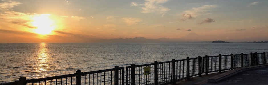 葉山港夕景