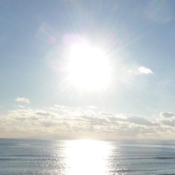 輝く海