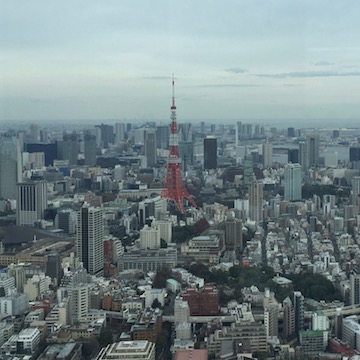 六本木ヒルズから見た東京タワー