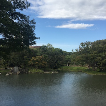 小石川後楽園 大泉水と蓬莱島