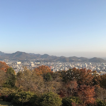 水道山展望台から見る桐生の街