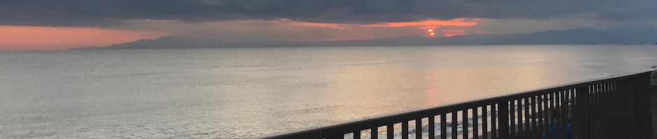 夜の海、七里ヶ浜