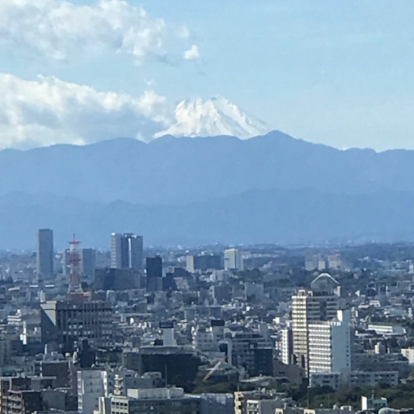 会社から見た富士山
