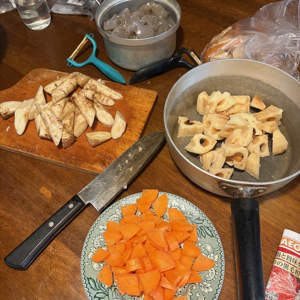 煮しめの下準備
