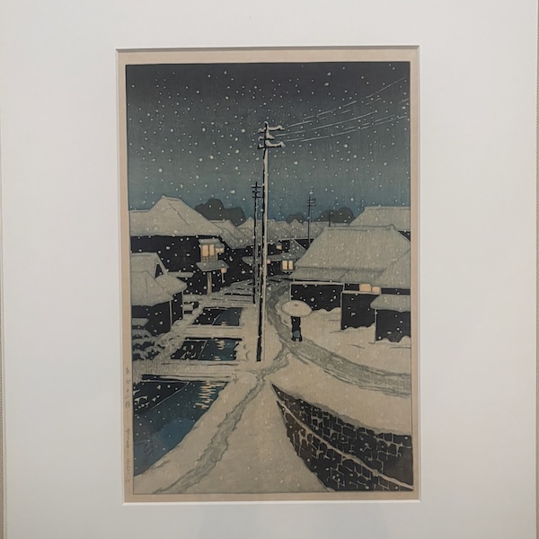 東京十二題　雪に暮るゝ寺嶋村