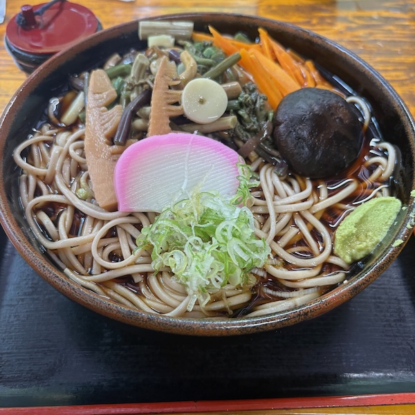 冷やし山菜そば、中盛