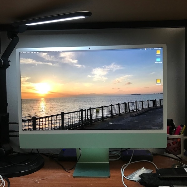 セットアップが完了したiMac