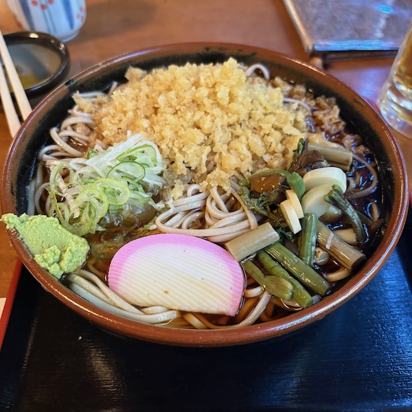 冷やしたぬきそば中盛り