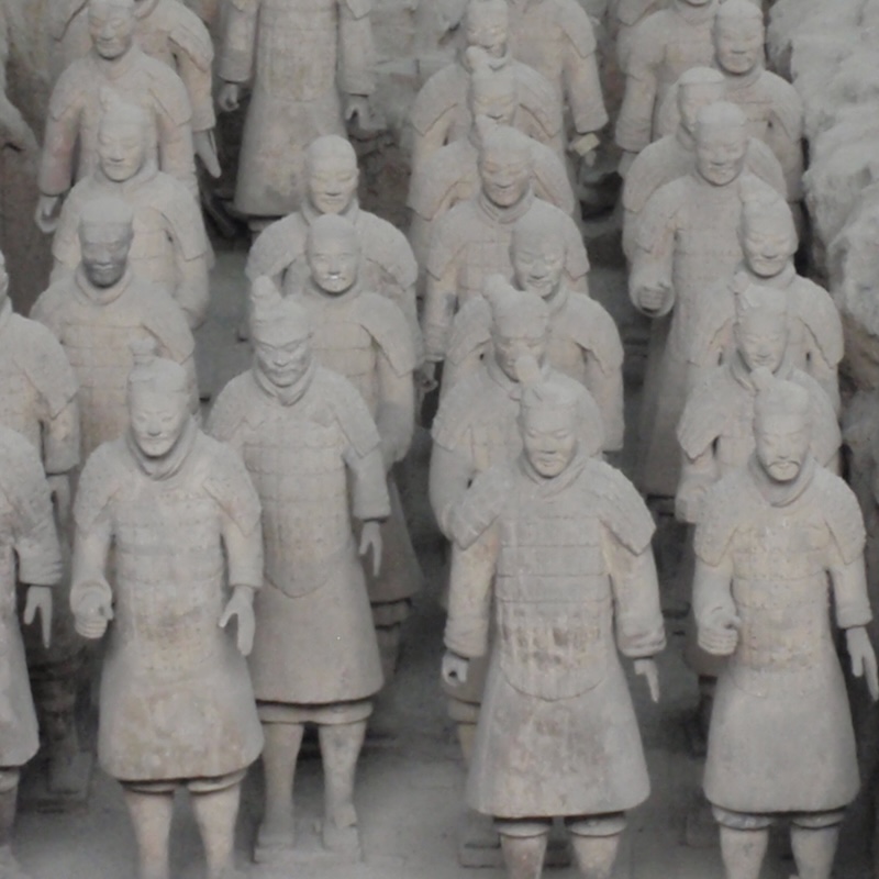 整列した兵士たち